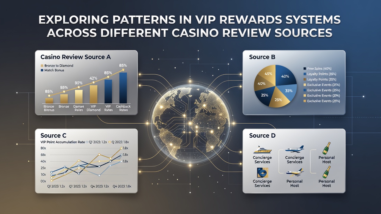 Chart showing tier progression and benefit distribution patterns from casino review comparisons
